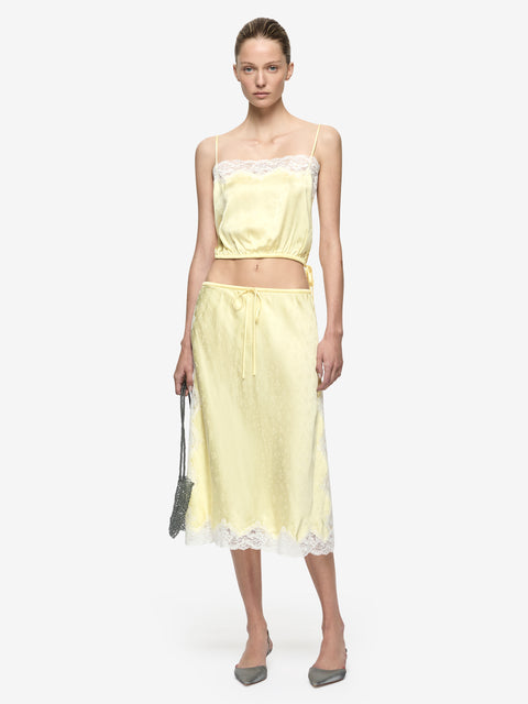 ZANA TOP - LEMON CREAM/IVORY