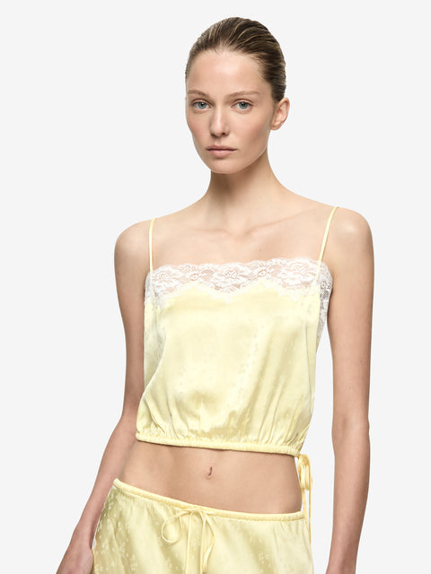 ZANA TOP - LEMON CREAM/IVORY