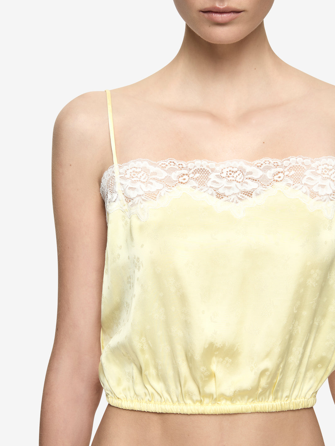 ZANA TOP - LEMON CREAM/IVORY