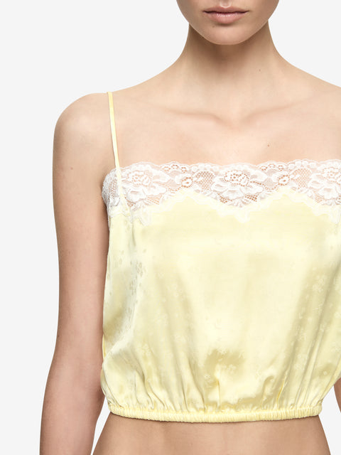 ZANA TOP - LEMON CREAM/IVORY