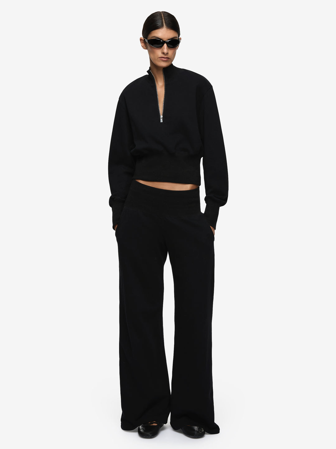 STEPH HALF ZIPPER JUMPER - BLACK