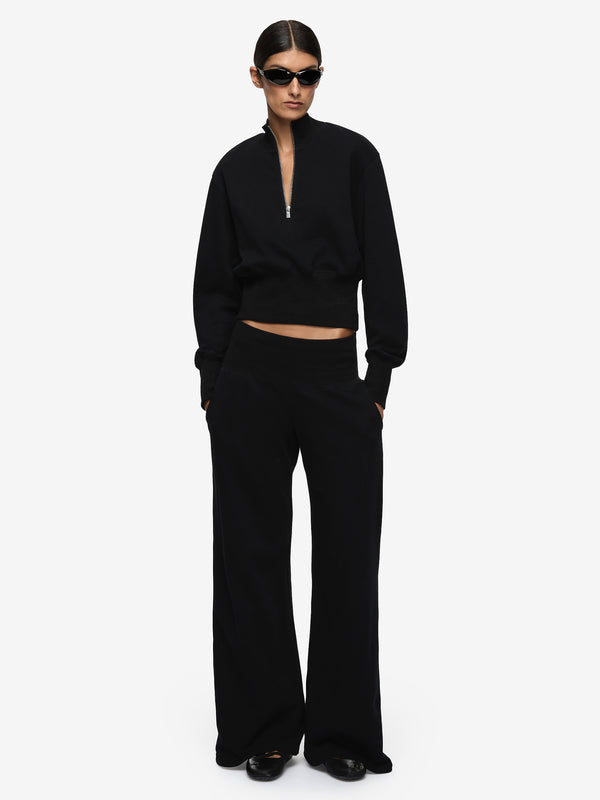STEPH HALF ZIPPER JUMPER - BLACK