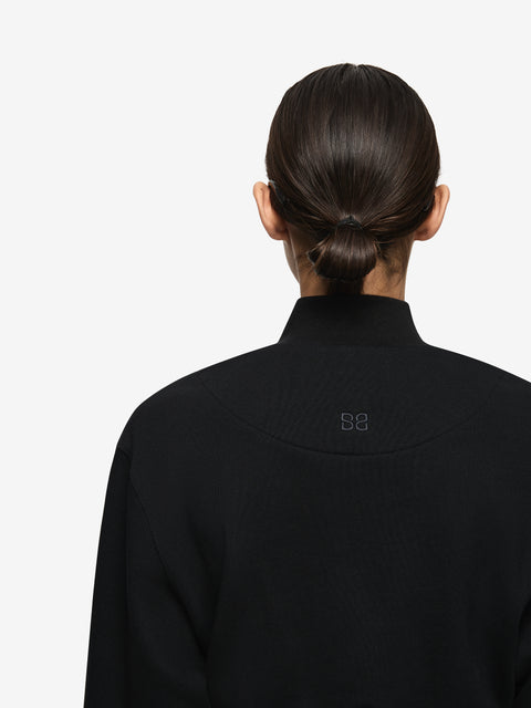STEPH HALF ZIPPER JUMPER - BLACK
