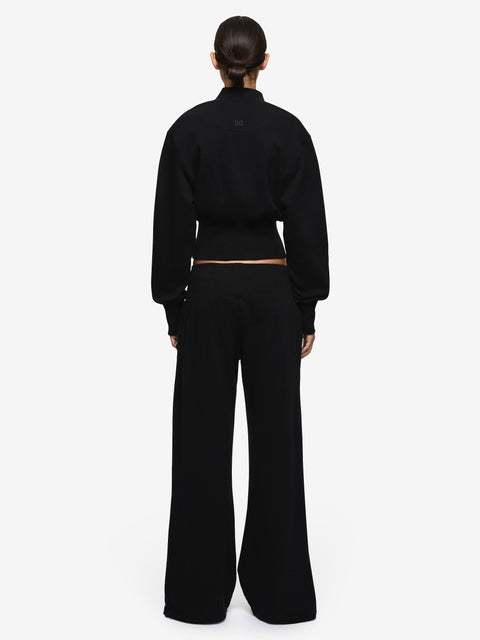STEPH HALF ZIPPER JUMPER - BLACK