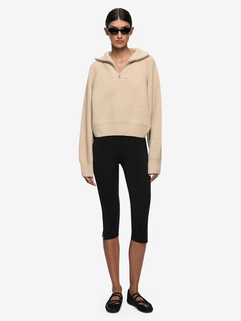 TORIE CROPPED JUMPER - SAND