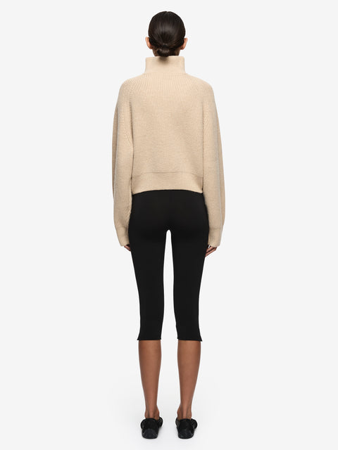 TORIE CROPPED JUMPER - SAND