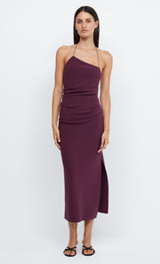 ANDY ASYM MIDI DRESS - PLUM