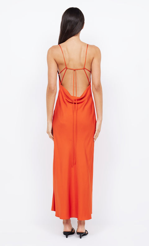 AINSLEY TIE MAXI DRESS - SPICE