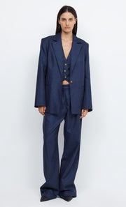 MADDOX SLOUCHED BLAZER - INDIGO