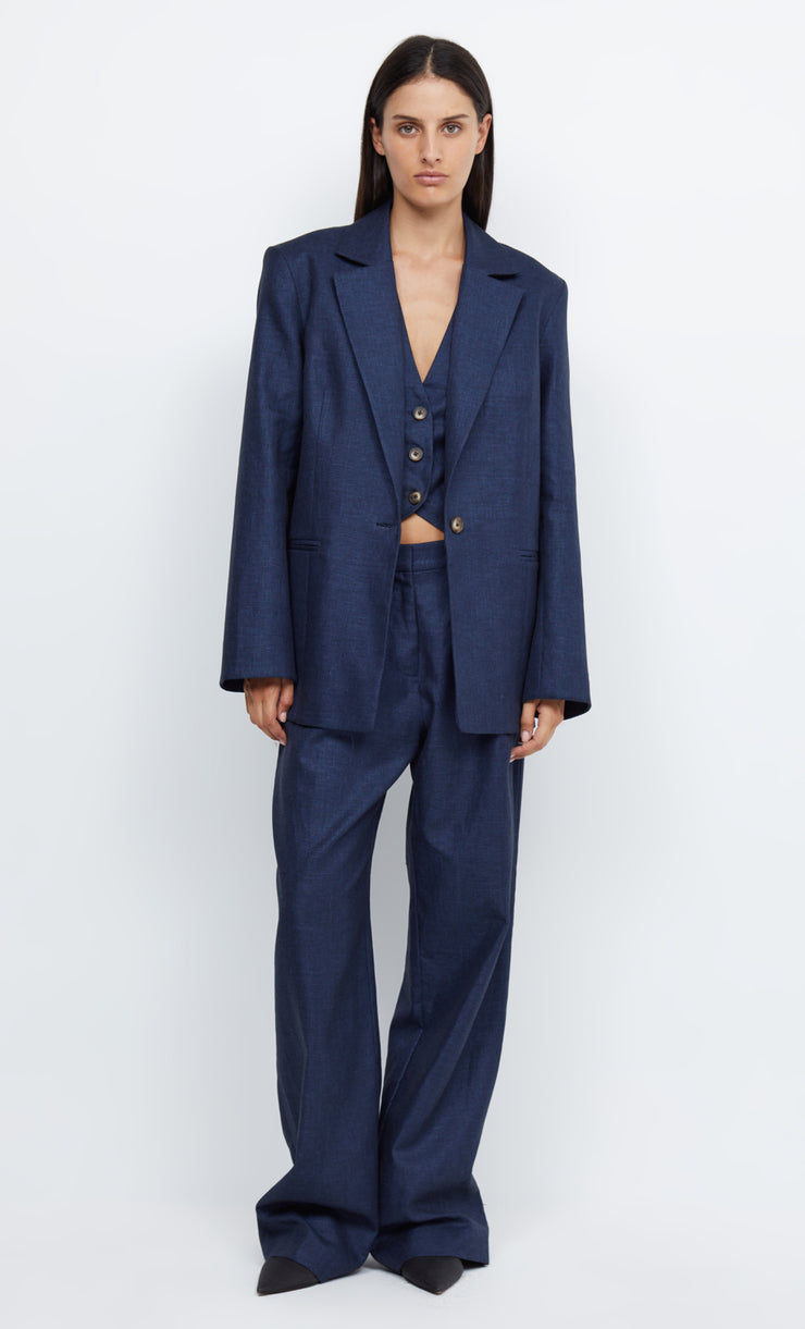 MADDOX SLOUCHED BLAZER - INDIGO