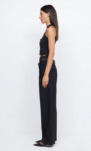 RIA ASYM CROP TOP - BLACK