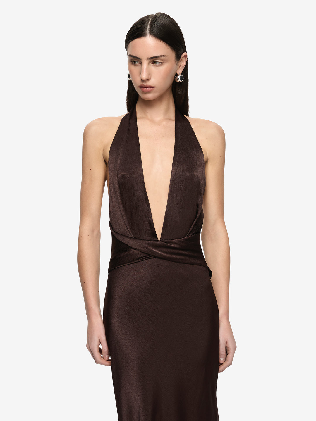 IRINA MAXI DRESS - DARK CHOCOLATE