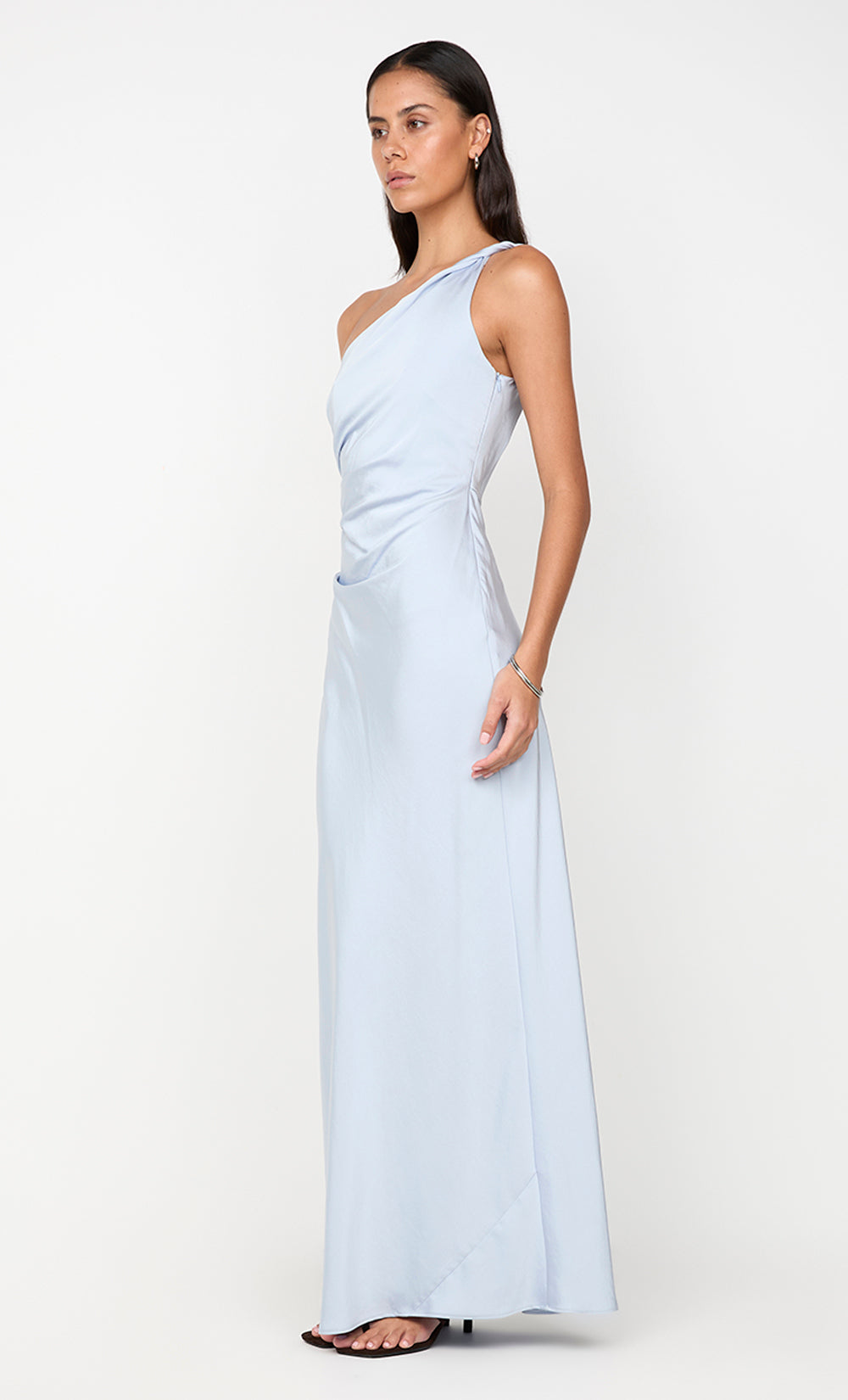 LUNETTA ASYM DRESS - DUSTY BLUE