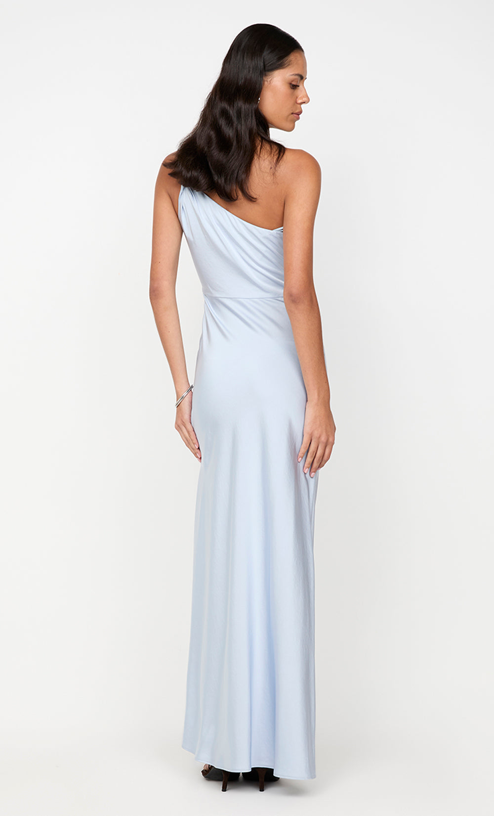 LUNETTA ASYM DRESS - DUSTY BLUE