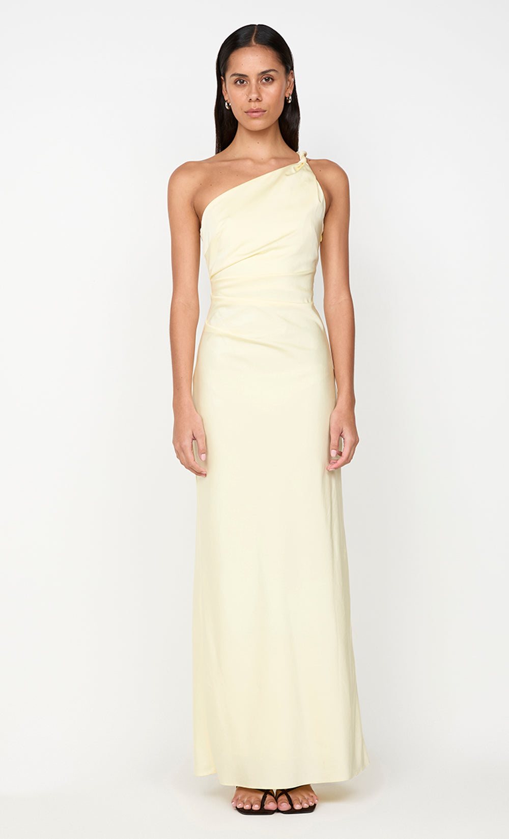 LUNETTA ASYM DRESS - ICE YELLOW