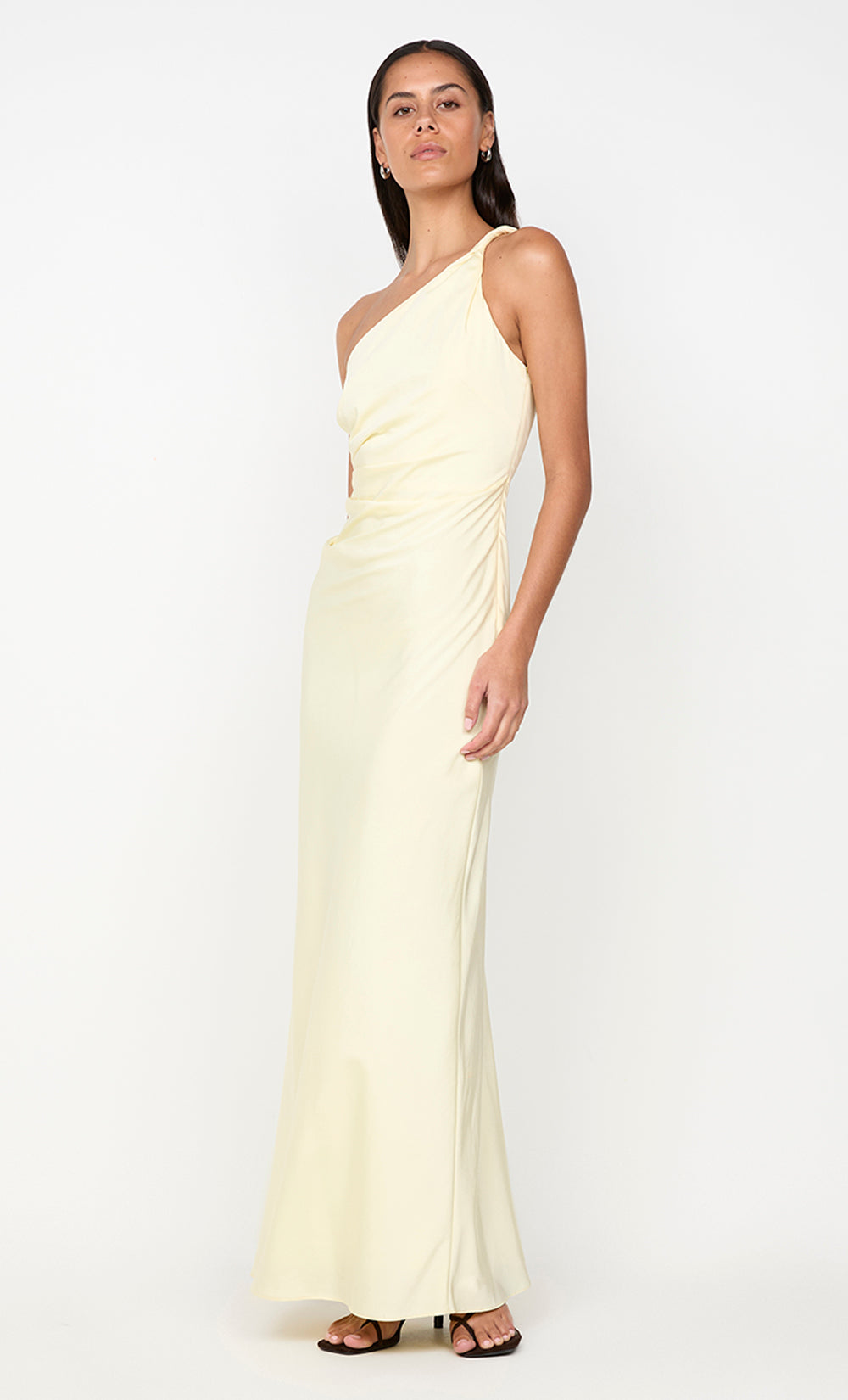 LUNETTA ASYM DRESS - ICE YELLOW