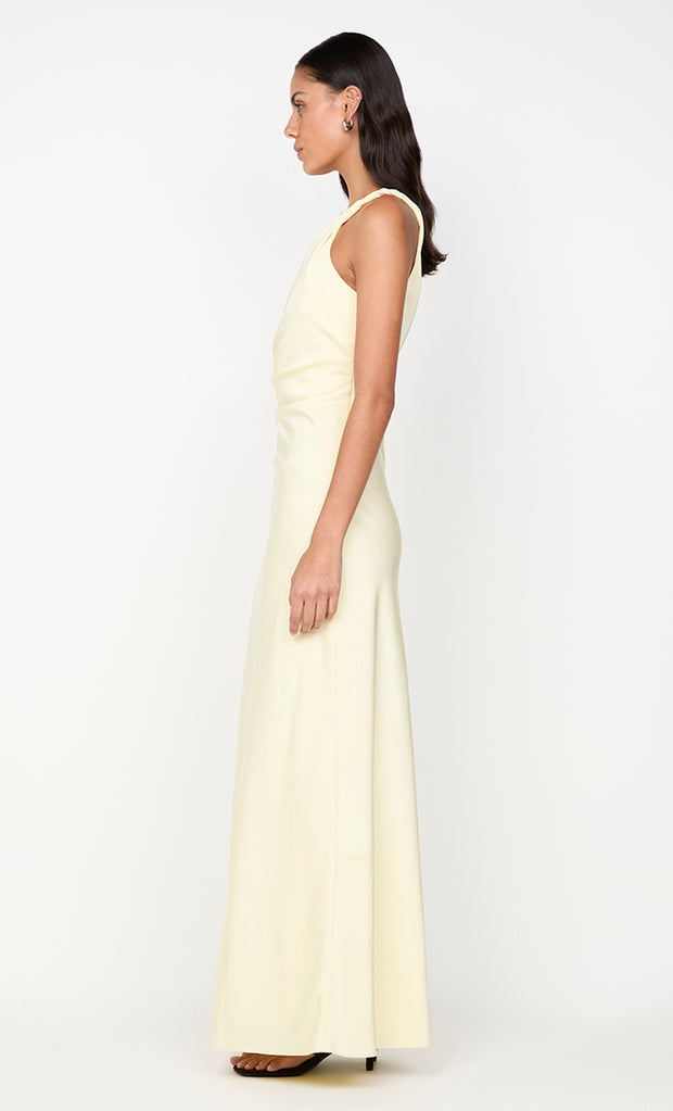 LUNETTA ASYM DRESS - ICE YELLOW