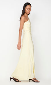 LUNETTA ASYM DRESS - ICE YELLOW