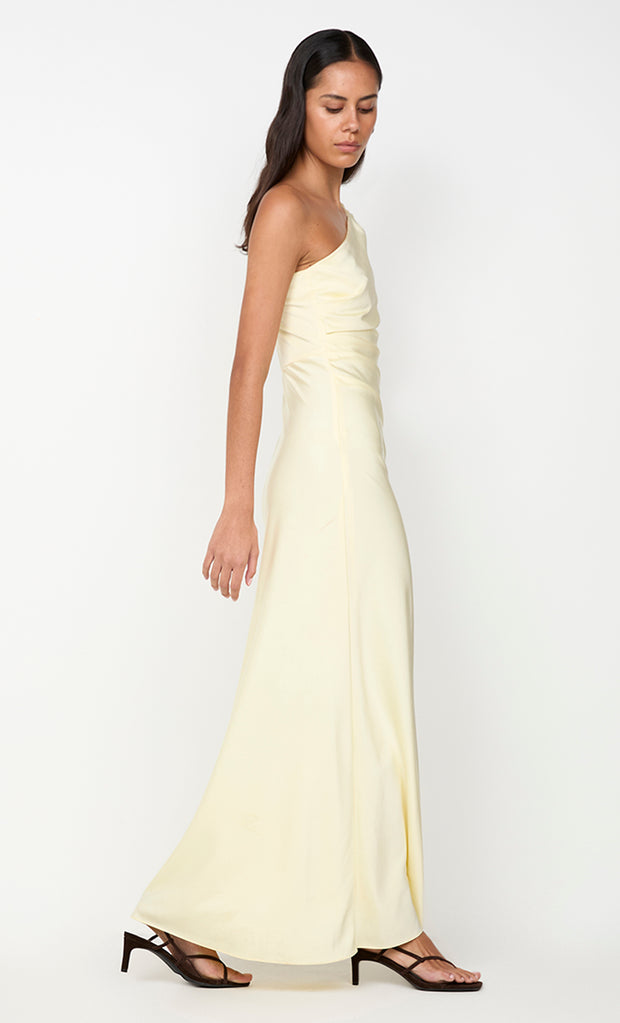 LUNETTA ASYM DRESS - ICE YELLOW