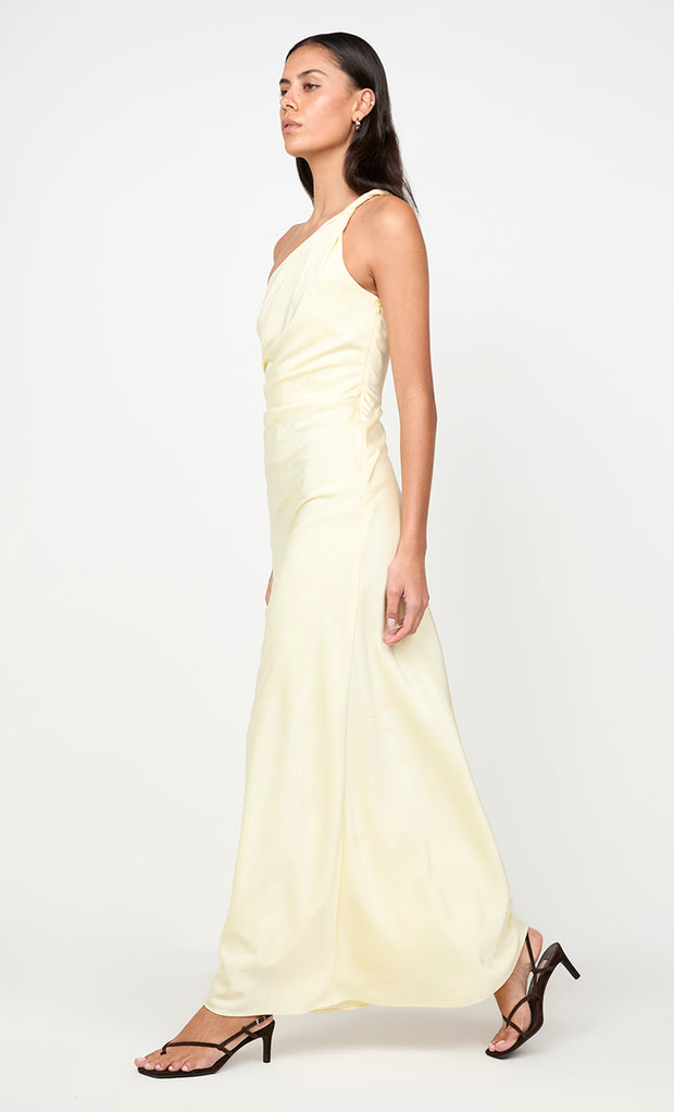 LUNETTA ASYM DRESS - ICE YELLOW