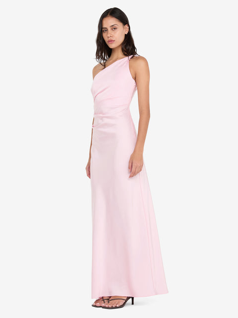 LUNETTA ASYM DRESS - POWDER PINK