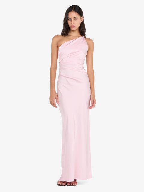 LUNETTA ASYM DRESS - POWDER PINK
