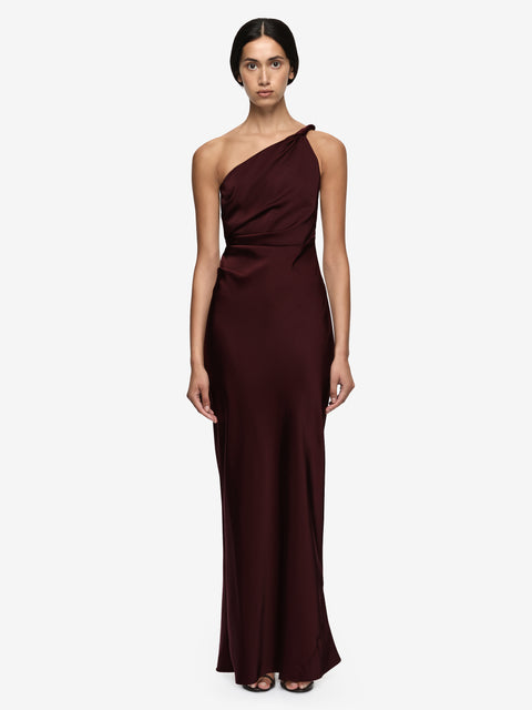 LUNETTA ASYM DRESS - PLUM