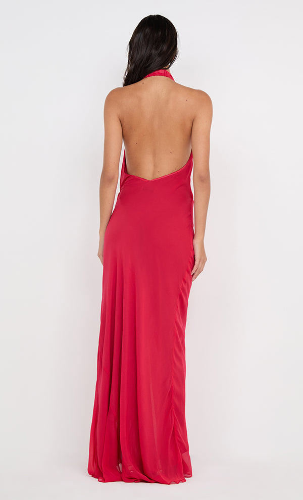 SONEVA WRAP DRESS - STRAWBERRY