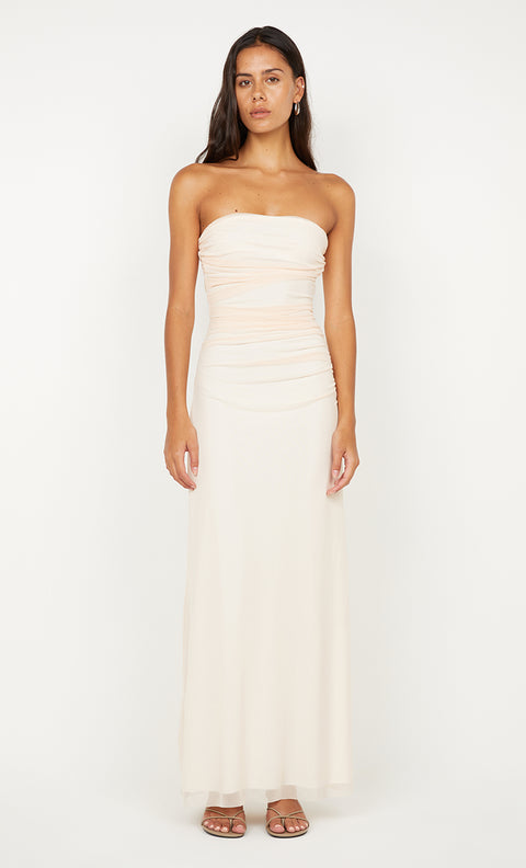 ALARA STRAPLESS DRESS - PEACH