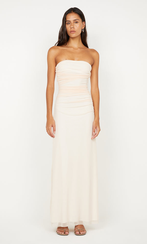 ALARA STRAPLESS DRESS - PEACH