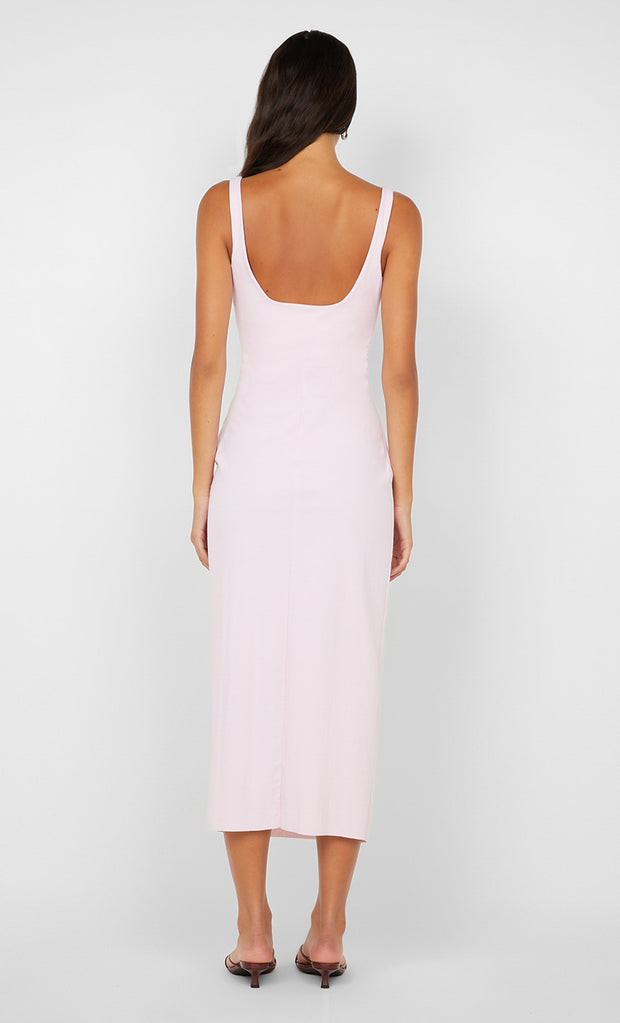 AVELINE TUCK MIDI DRESS - BALLET PINK