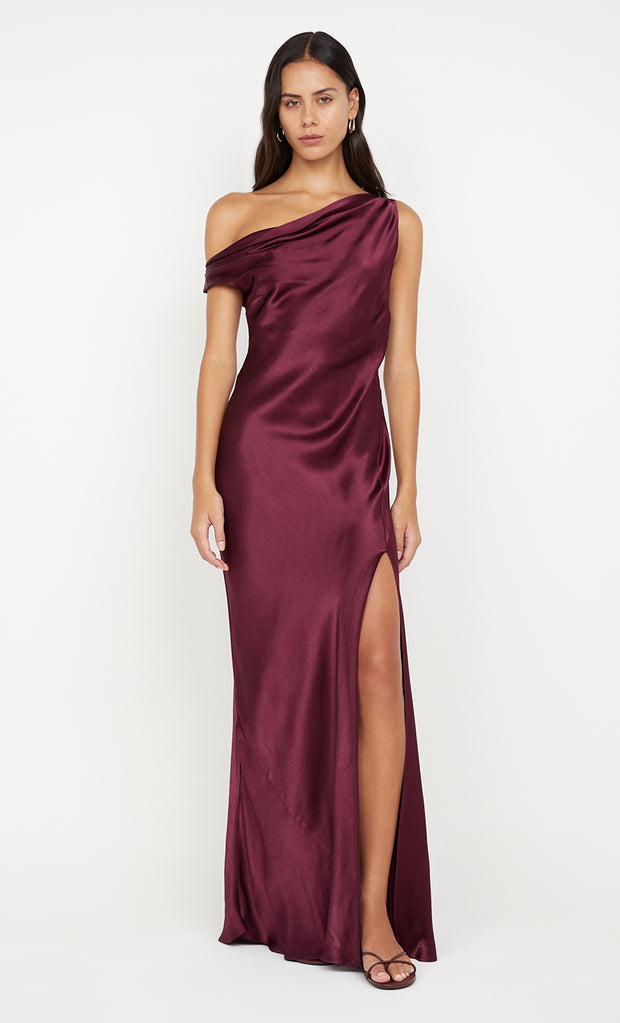 SOL ASYM DRESS - PLUM