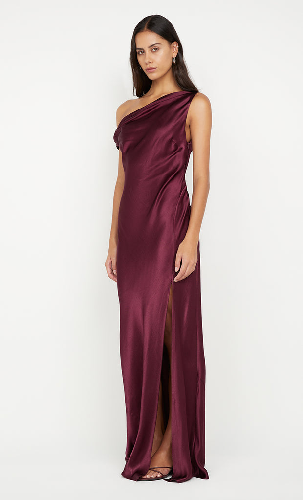 SOL ASYM DRESS - PLUM
