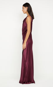 SOL ASYM DRESS - PLUM