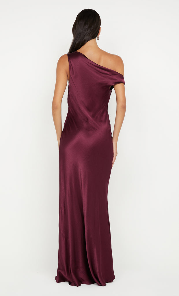 SOL ASYM DRESS - PLUM