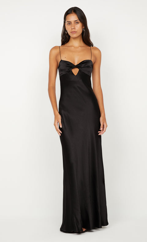 CINDER TWIST MAXI DRESS - BLACK