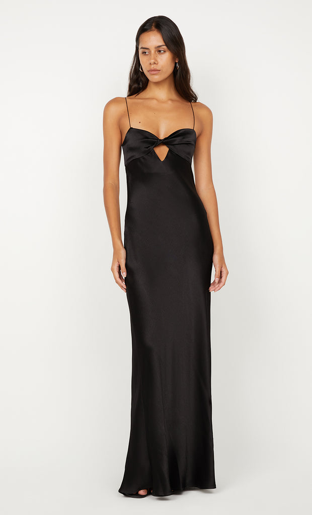 CINDER TWIST MAXI DRESS - BLACK