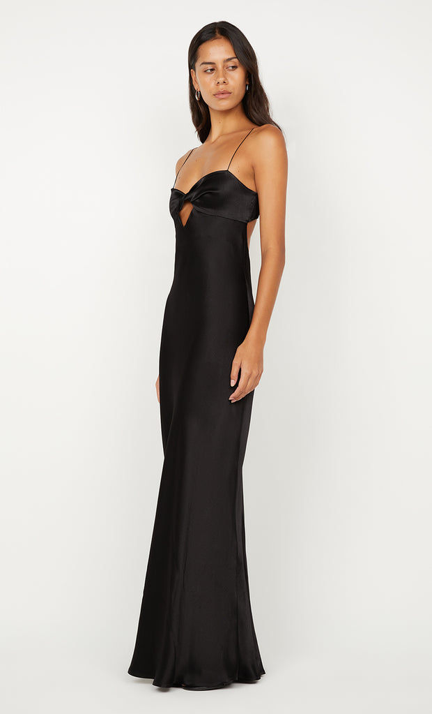 CINDER TWIST MAXI DRESS - BLACK