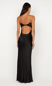 CINDER TWIST MAXI DRESS - BLACK