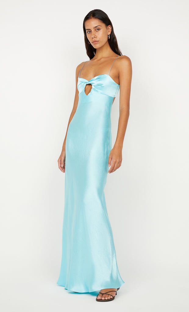 CINDER TWIST MAXI DRESS - TURQUOISE