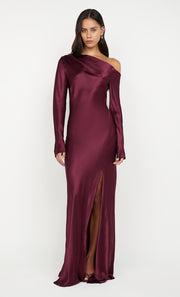 SIENA ASYM MAXI DRESS - PLUM