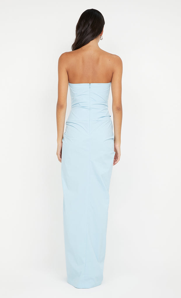 DOMENIC STRAPLESS DRESS - SKY BLUE