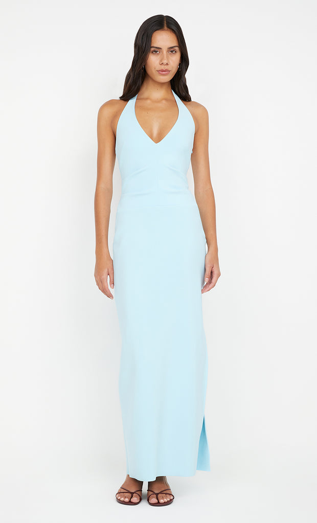 ARIVEN HALTER MAXI DRESS - SKY BLUE