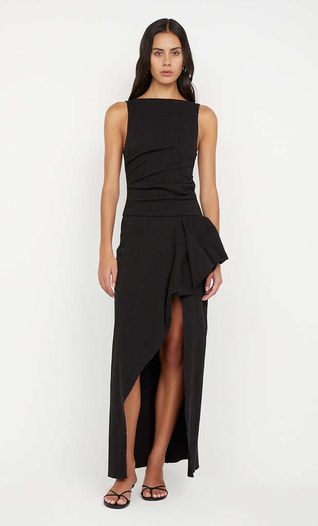 ROWENA ASYM DRESS - BLACK