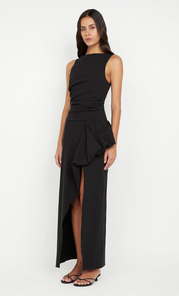 ROWENA ASYM DRESS - BLACK