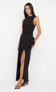 ROWENA ASYM DRESS - BLACK