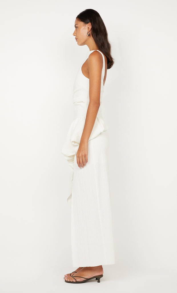 ROWENA ASYM DRESS - WHITE