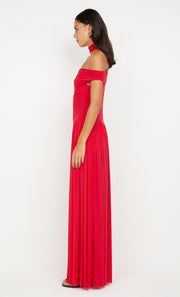 DEIJA OFFSHOULDER MAXI DRESS - STRAWBERRY