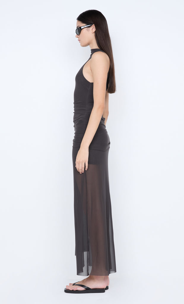 BLAINE DRAPE MAXI DRESS - CEDAR