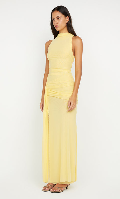 BLAINE DRAPE MAXI DRESS - BUTTER